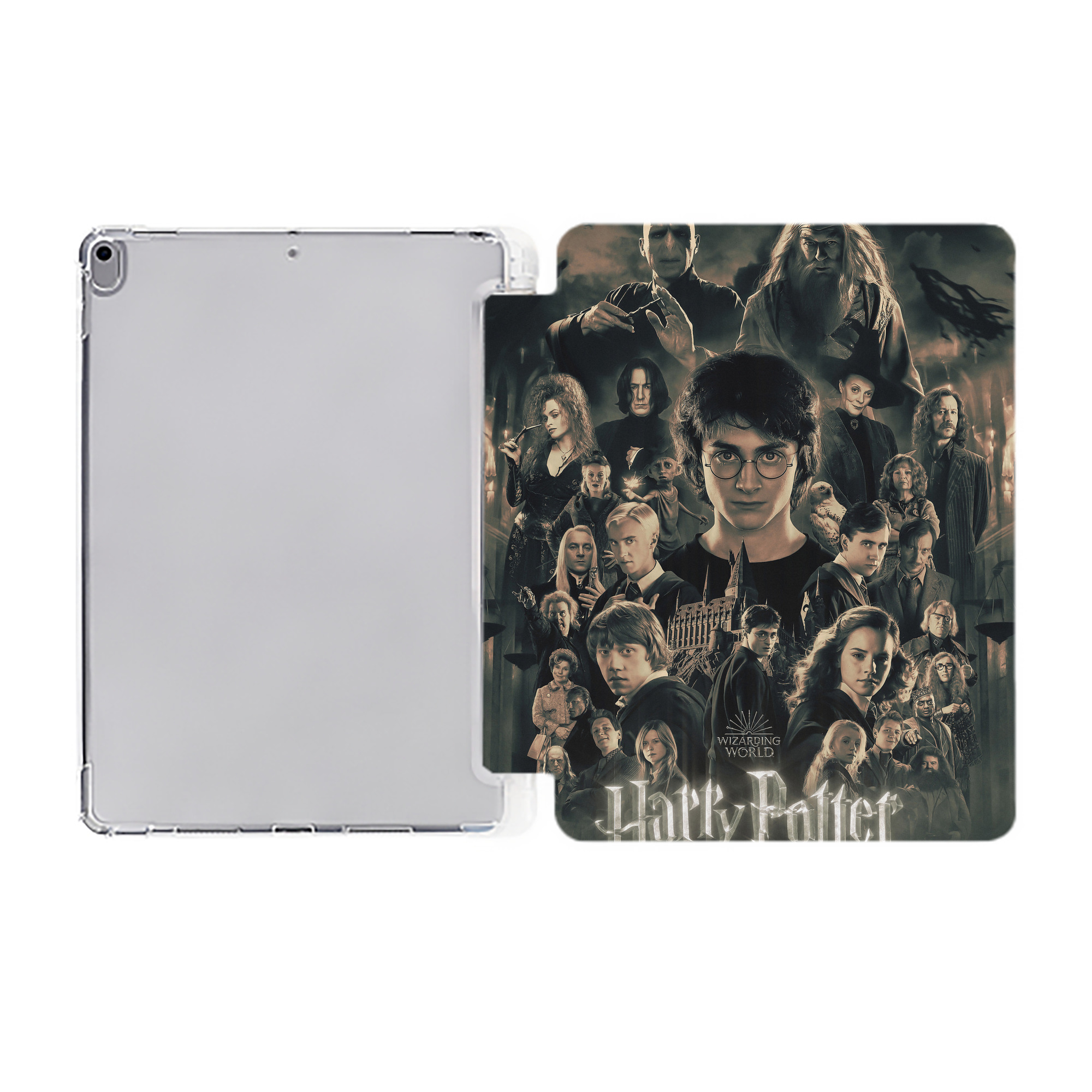 （画像用） Harry Potter ハリー・ポッターシリーズ IPad ケース ペン収納付き 三つ折りスタンド PUレザー×シリコン 対応機種9.5/10.5/10.9インチ